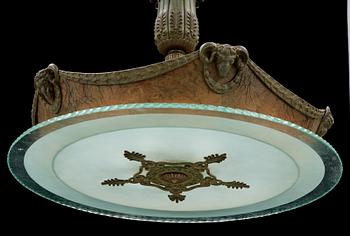 TAKLAMPA, Art Deco, 1900-talets första hälft. H 64.