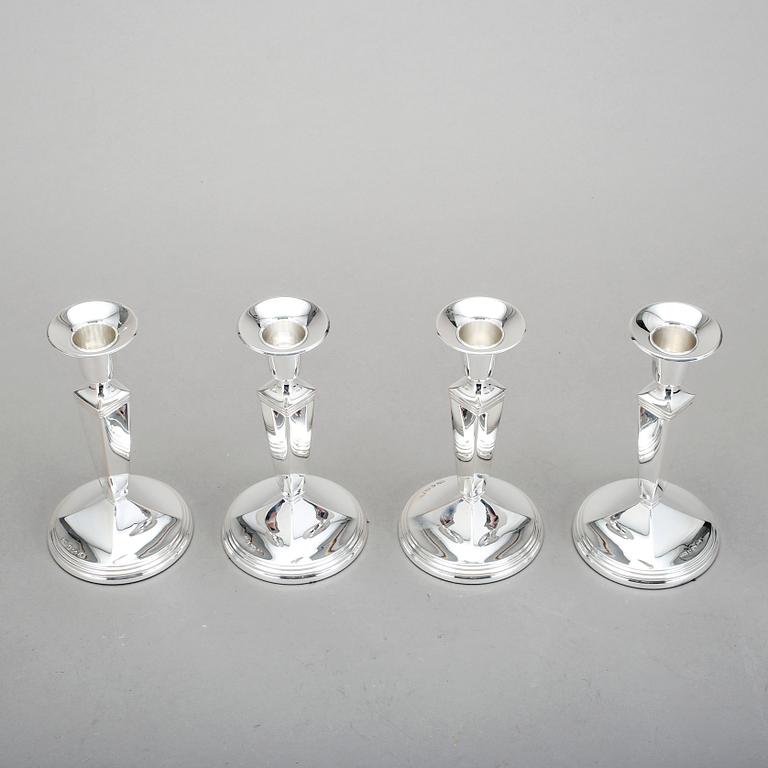 LJUSSTAKAR, 4 st, silver, GAB, Stockholm. 1959-66.