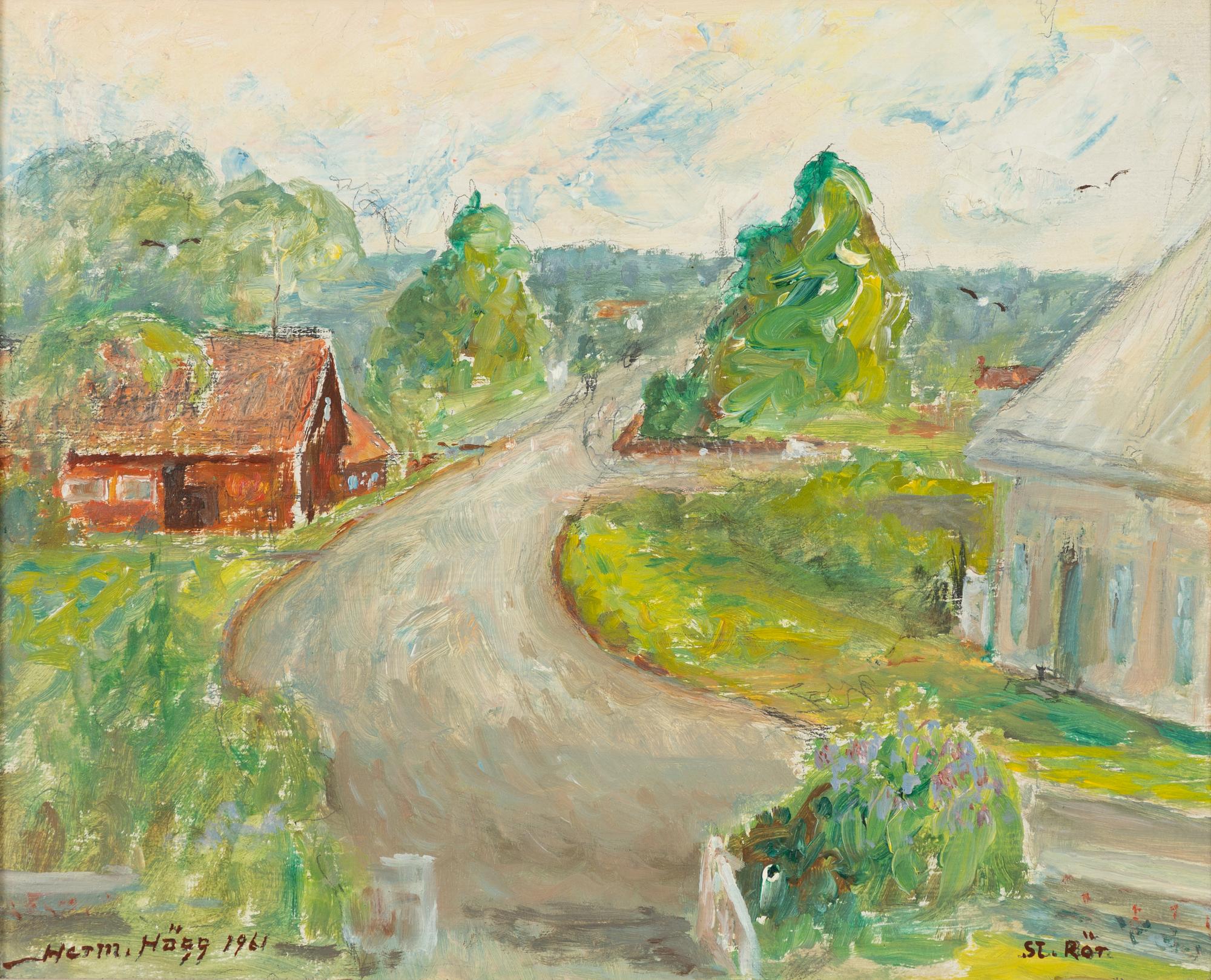 Herman Hägg, 2 st, motiv från Stora Rör Öland.