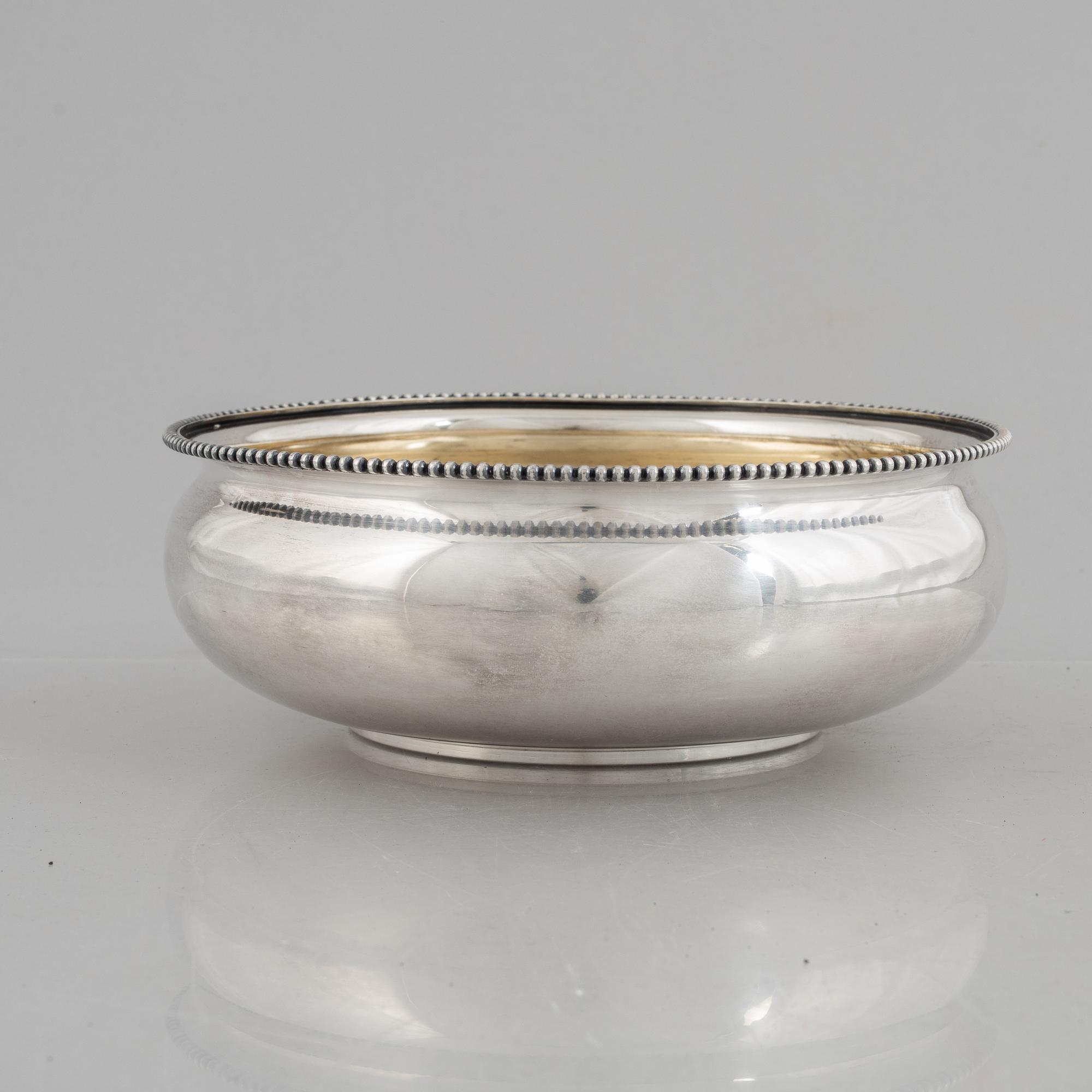 Guldsmedsaktiebolaget, skål, silver, Stockholm, troligen 1918.