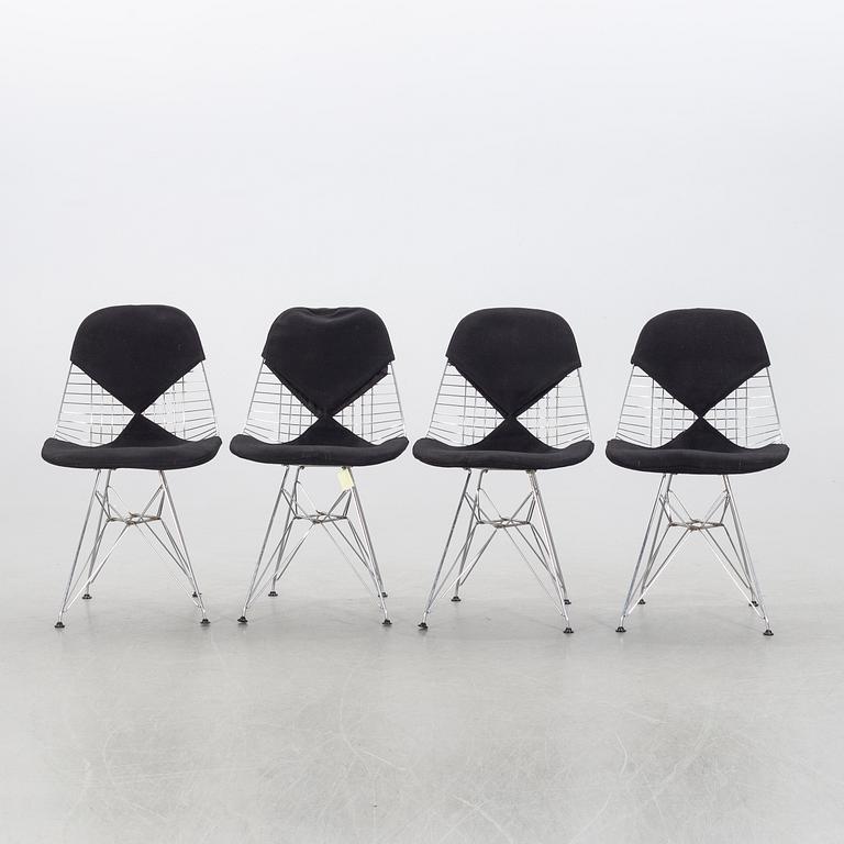 CHARLES & RAY EAMES four "DKR" chairs, for Herman Miller, USA mid 20th century.