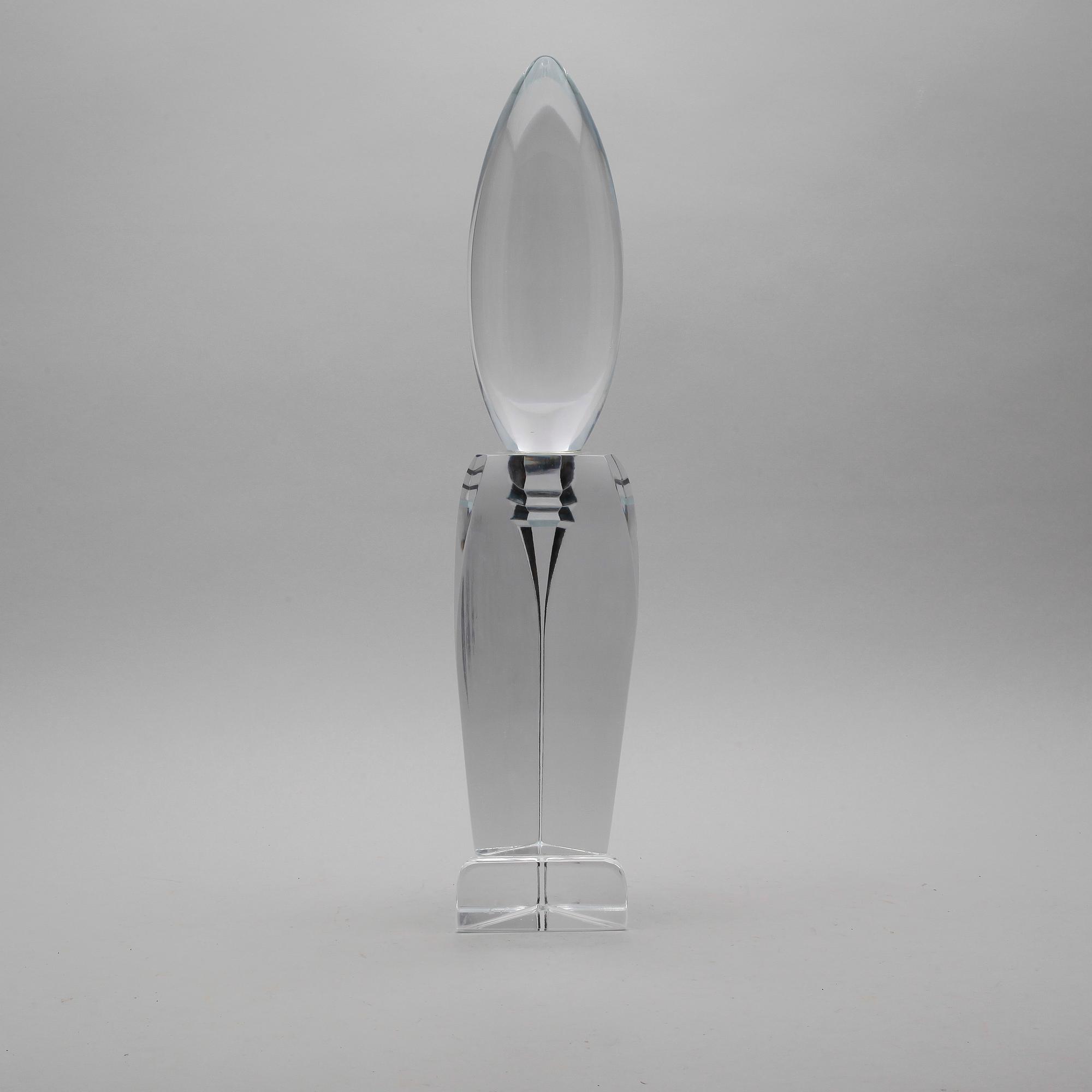 SKULPTUR, glas, Eva Englund, signerad.