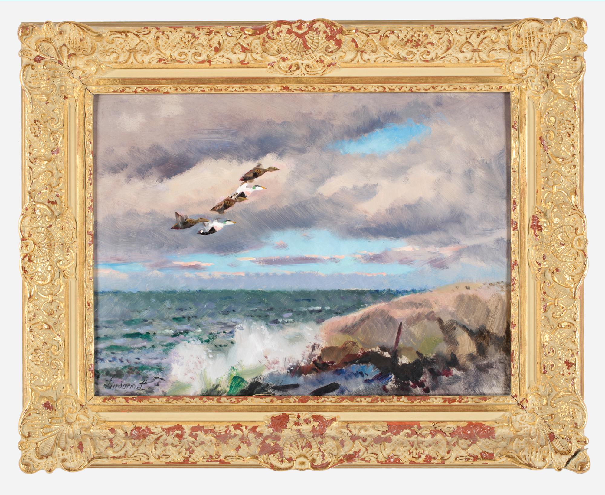 LINDORM LILJEFORS, olja på pannå. Signerad.