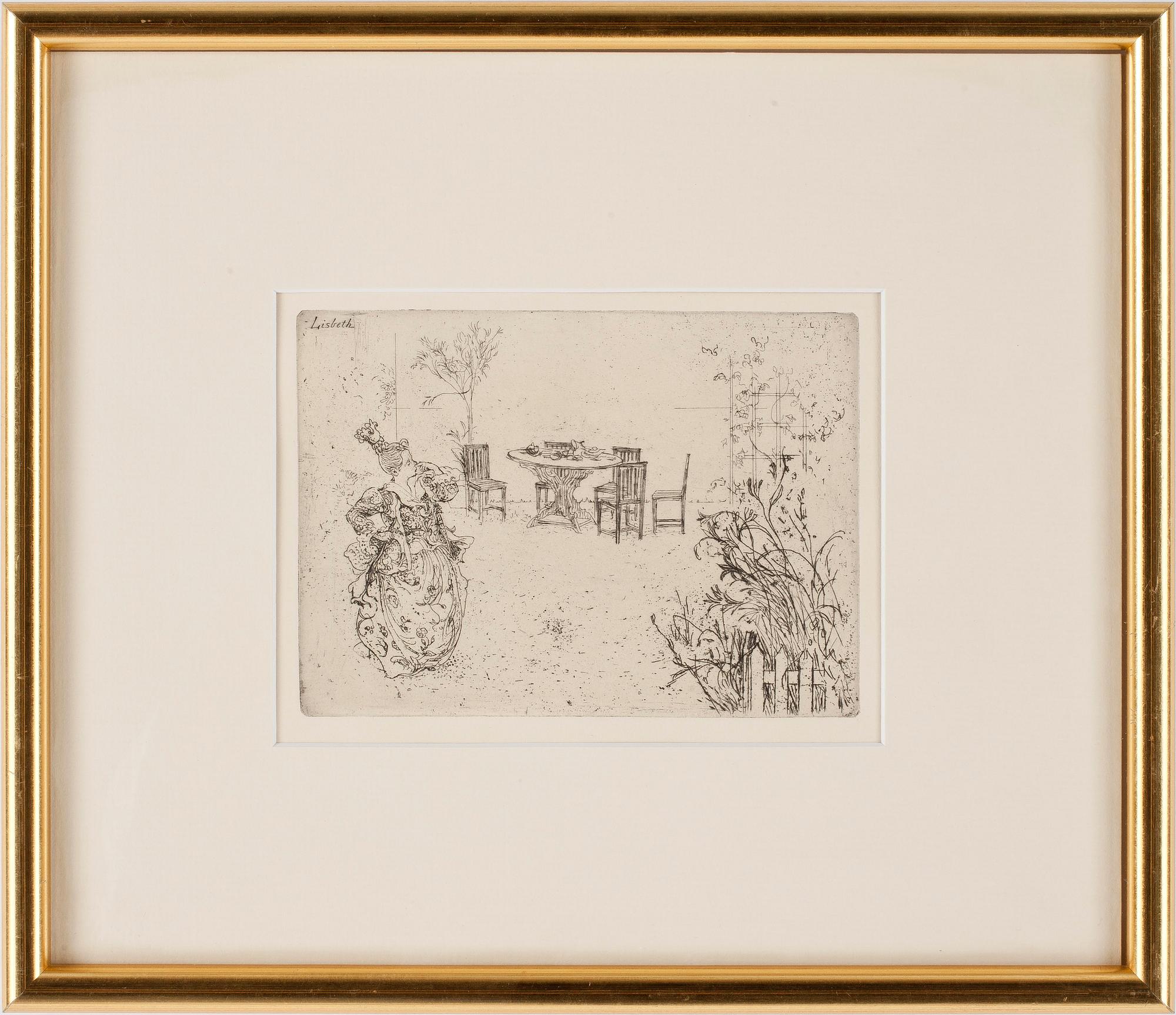 CARL LARSSON, etsning, ej signerad.