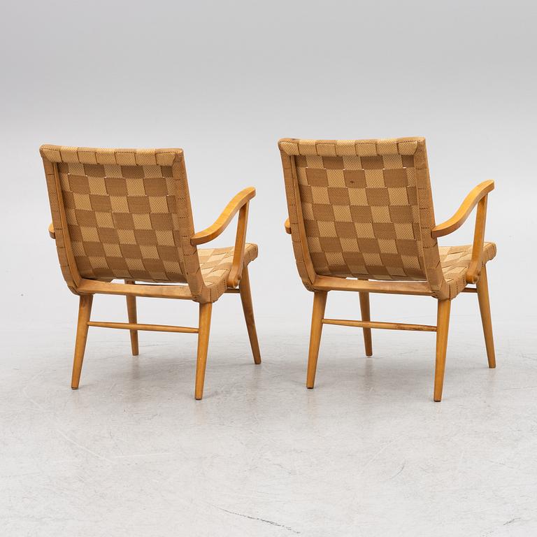 A pair of Swedish Modern armchairs, 1930's/40's.