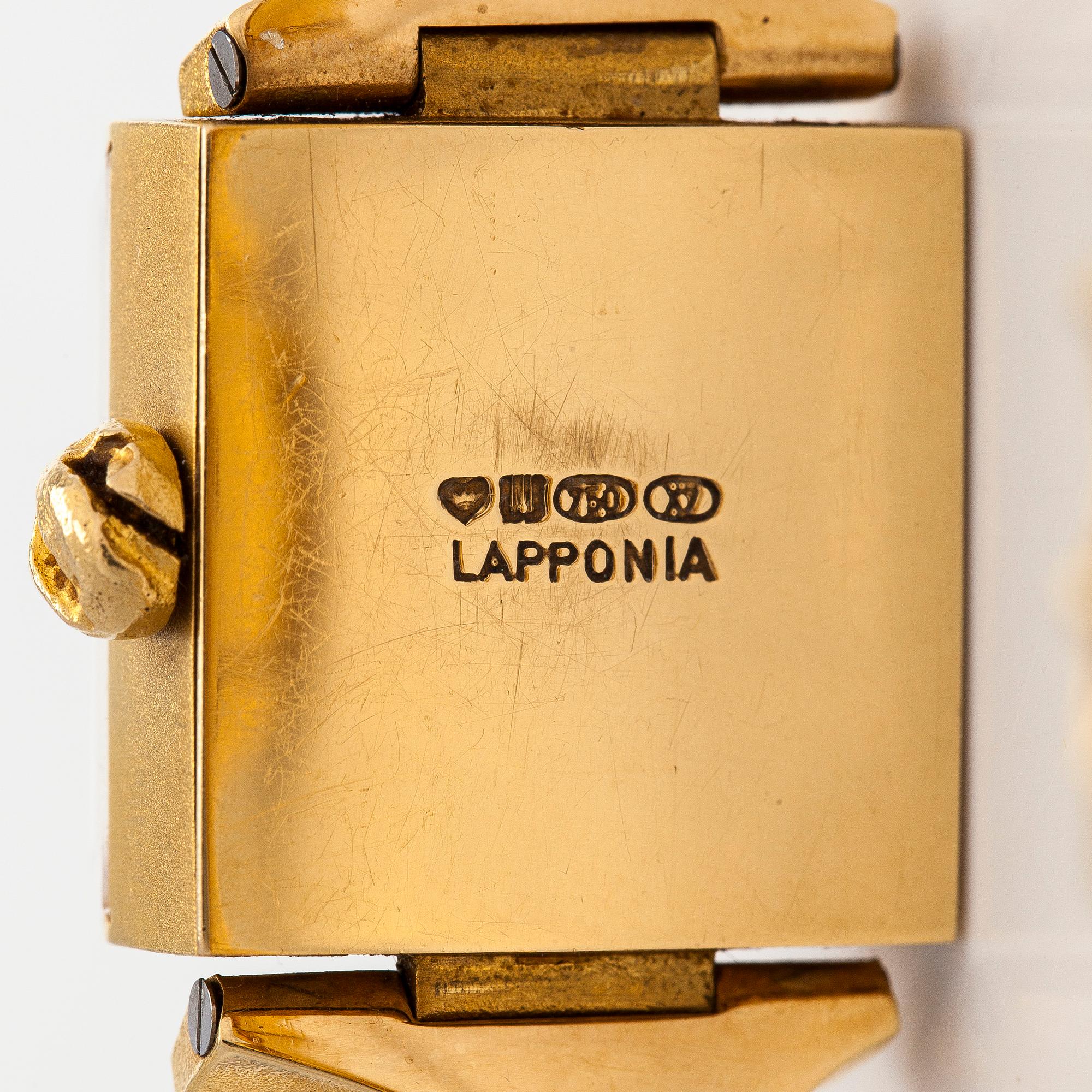 Björn Weckström, an 18K gold 'Time Adviser' wristwatch. Lapponia 1975.