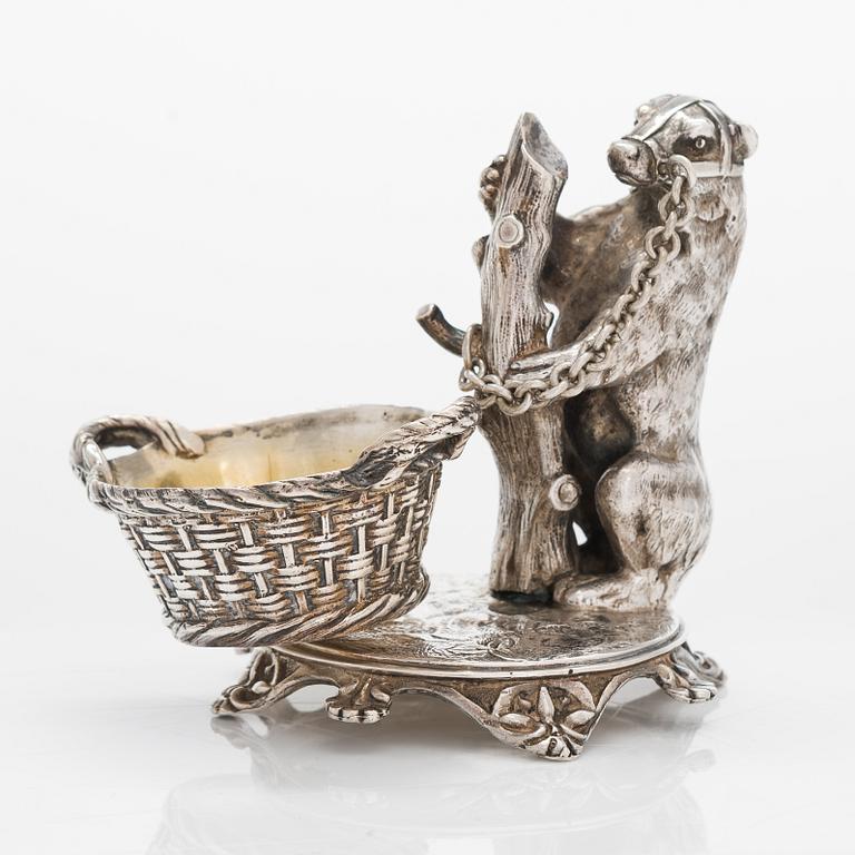 Johan Olsonius, saltkar, silver, Grachev, S:t Petersburg 1889.