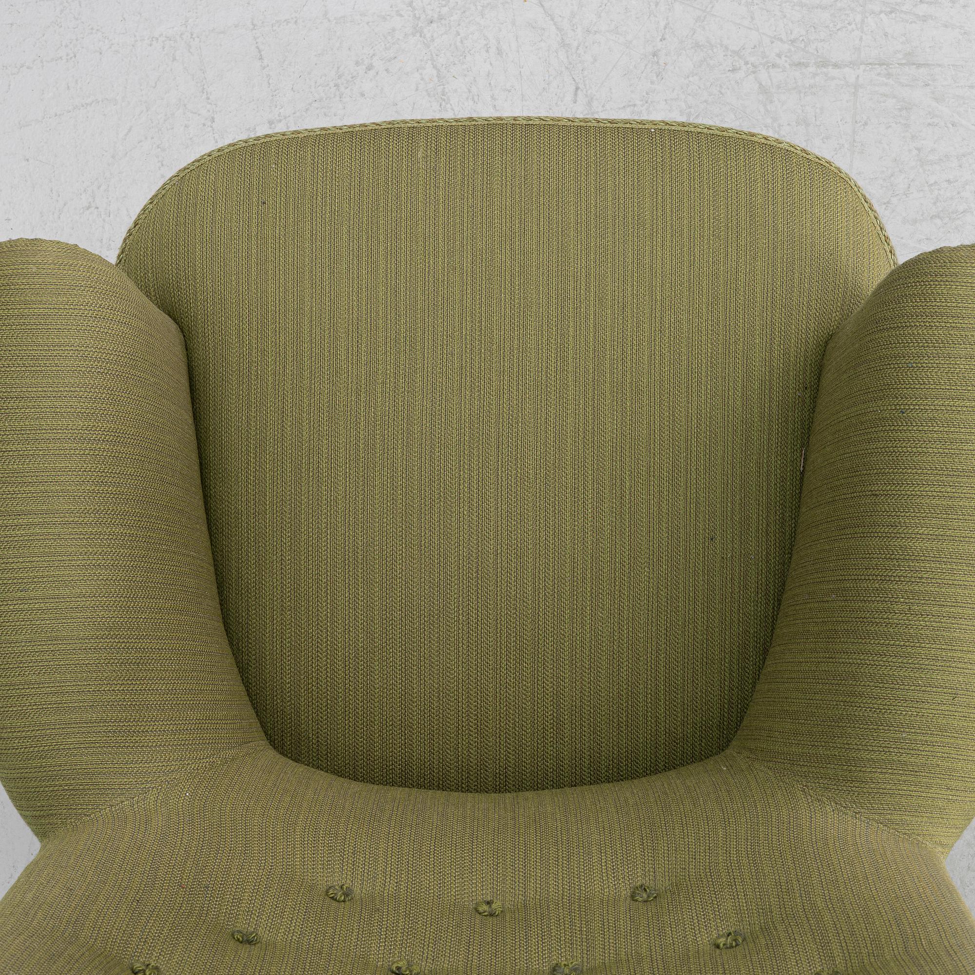 Carl Malmsten, a pair of 'Hemmakväll' armchairs, O.H.Sjögren, Sweden, 1980's.