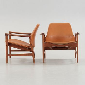 Ib Kofod-Larsen, fåtöljer, ett par "Holte", OPE Möbler, 1950-60-tal.