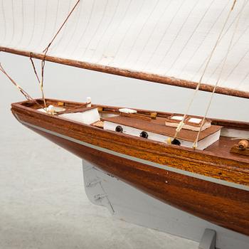 A 'Blue Nose' model boat, 21st Century.