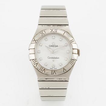 Omega, Constellation, "Diamond-set mother-of-pearl dial", armbandsur, 27 mm.