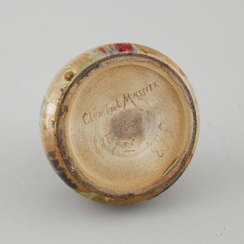 A signed ceramic bowl by Clement Massier, Golfe Juan, first half of the 20th century.