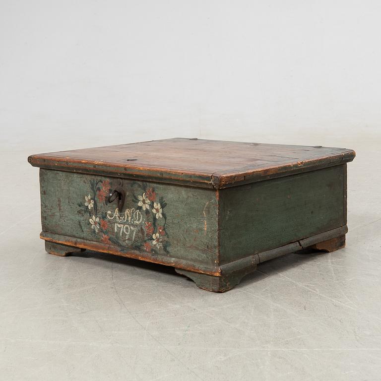 Traveling chest dated 1797.