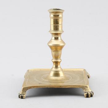 LJUSSTAKE, mässing, 1600-tal.