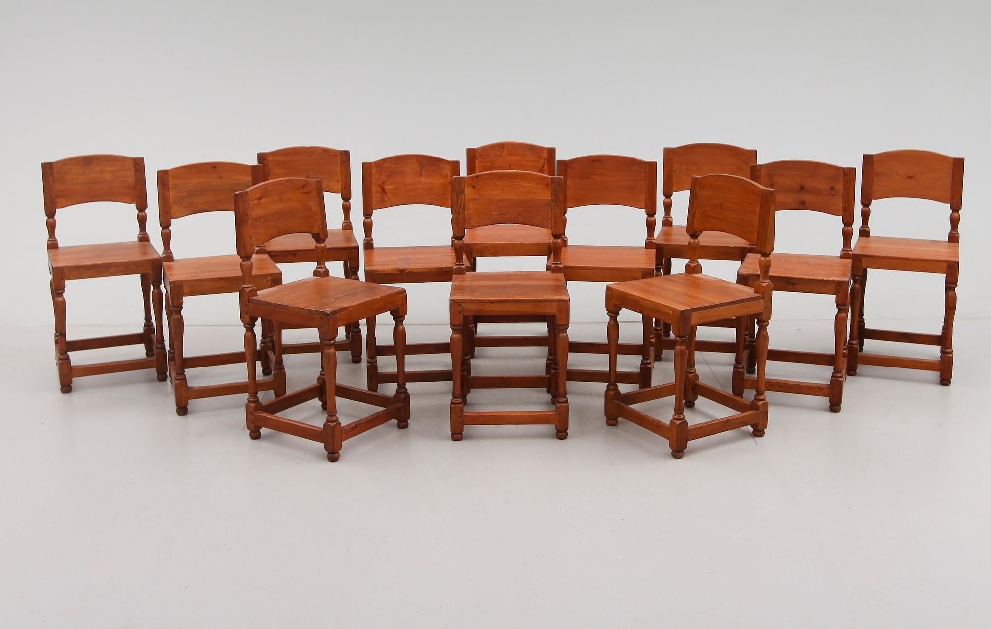 STOLAR, 12 st, allmoge, 1800-/1900-tal.