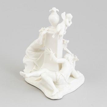 A Nymphenburg porcelain figure 'Der Voyeur am Brunnen', Germany early 20th Century.