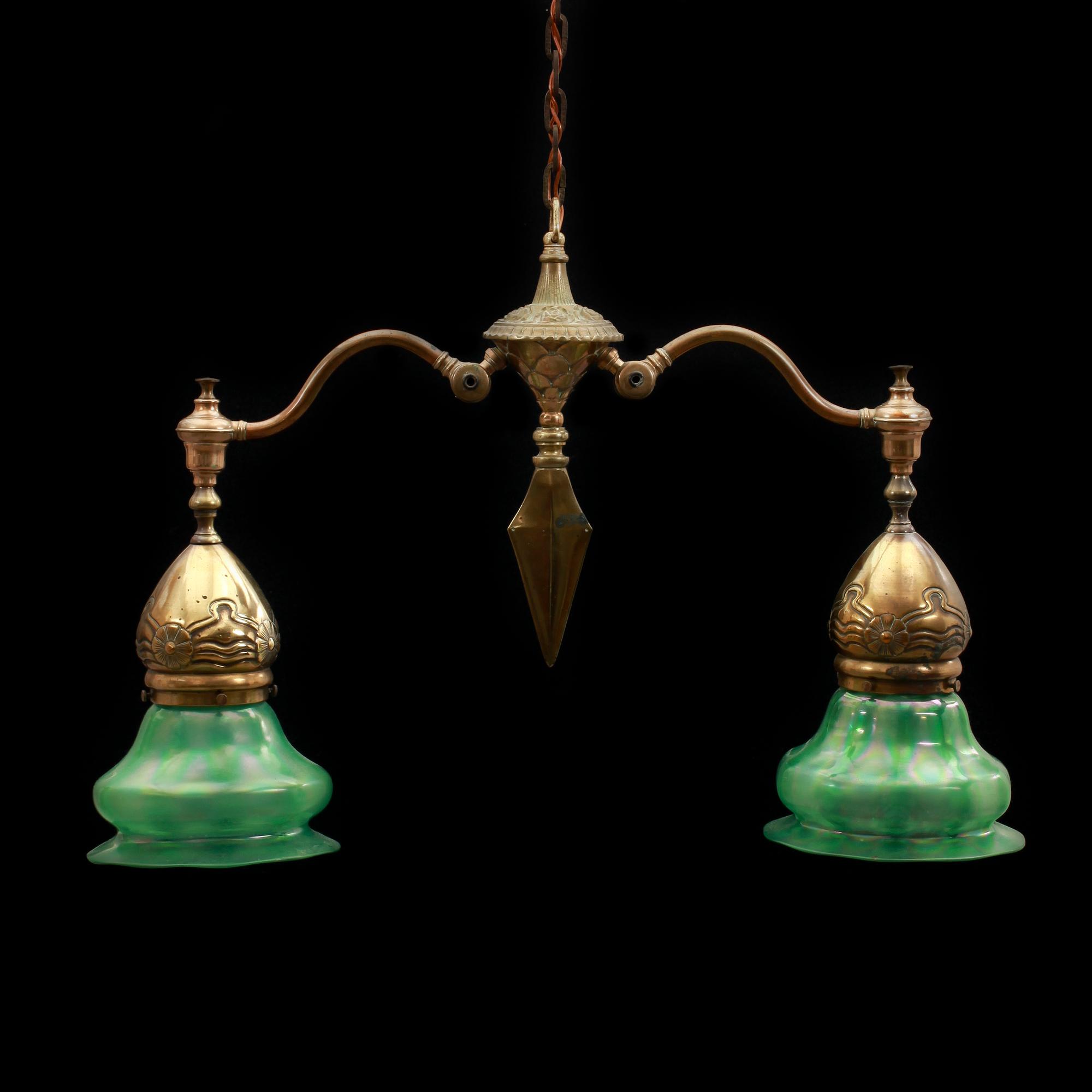 BILJARDLAMPA, jugend, omkring 1900.