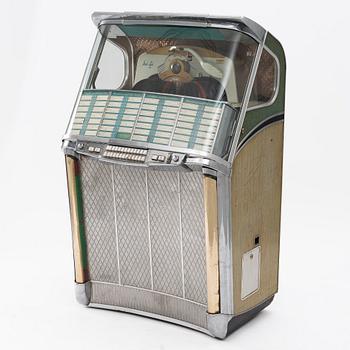 A jukebox, Wurlitzer, model 2104, Rudolph Wurlitzer Company, North Tonawanda, New York, USA, 1957.