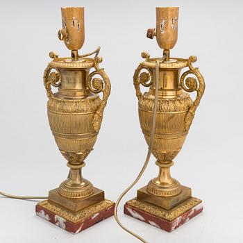 A pair of Russian/French table lamps from second half of 19th century.
