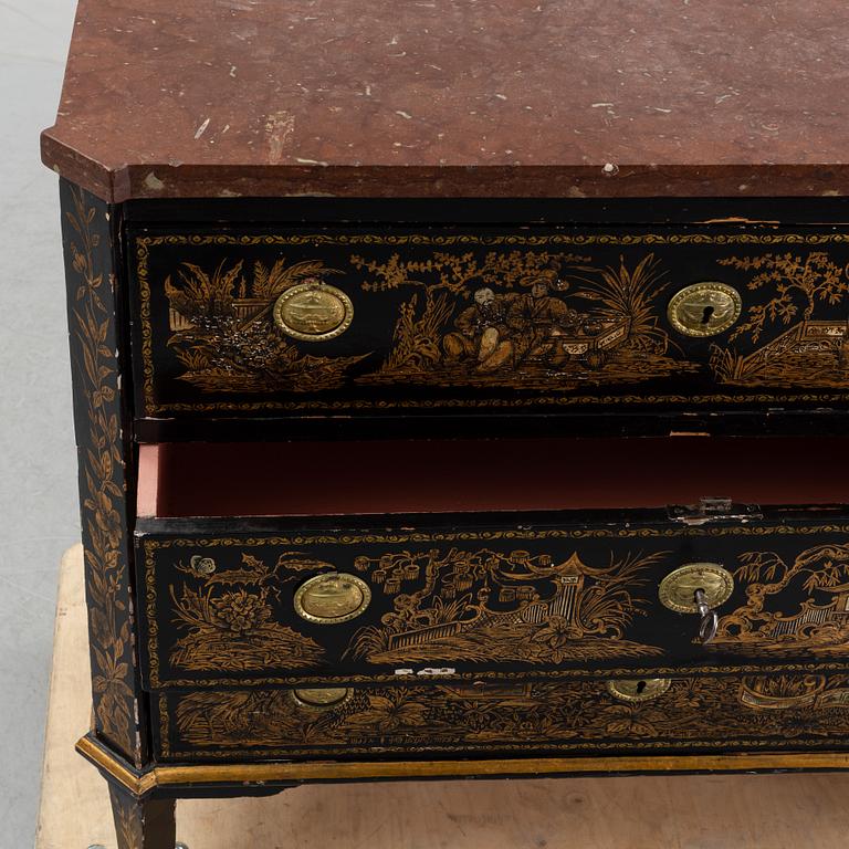 A 19th century gustavian style chest of drawers.