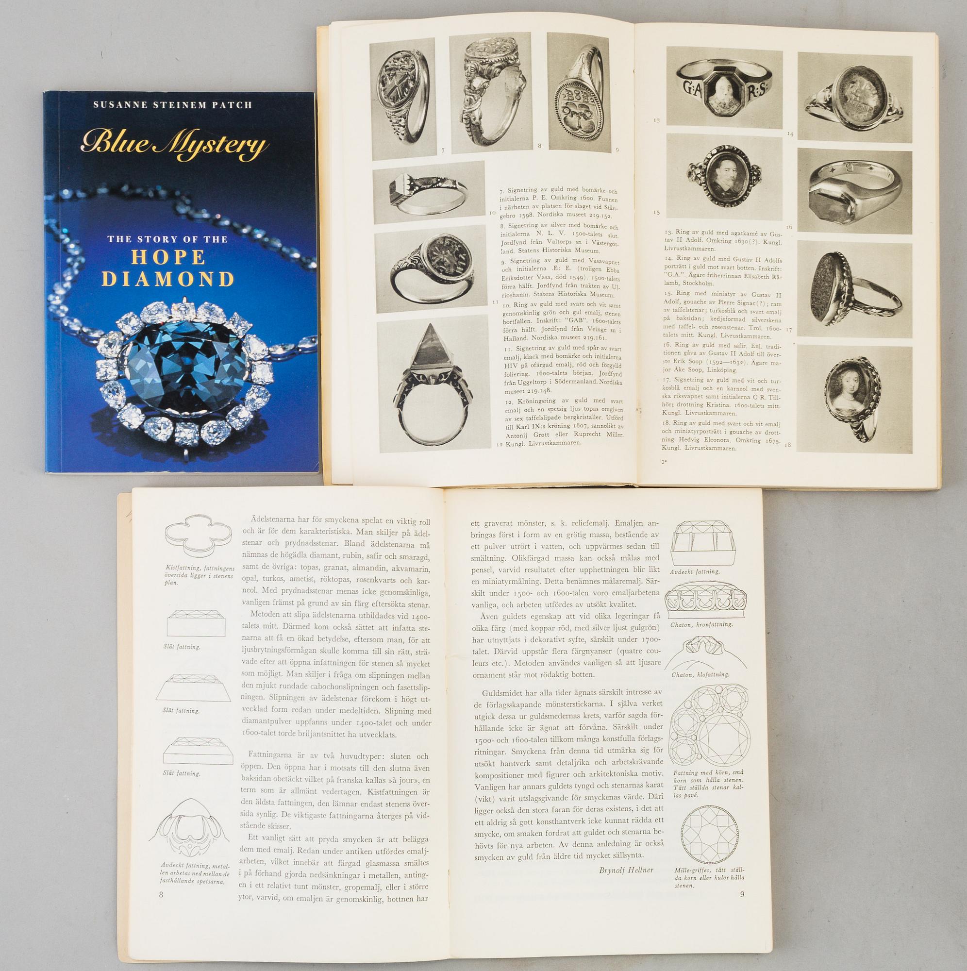 BOOKS, 11 vol. About Jewelry.