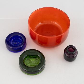 Erik Höglund, collection of glass objects, 17 pieces, Boda.