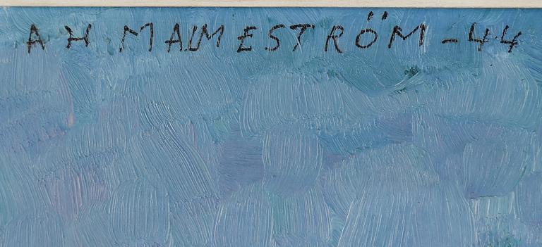 AKKE HUGH MALMESTRÖM, olja på pannå, signerad och daterad -44.