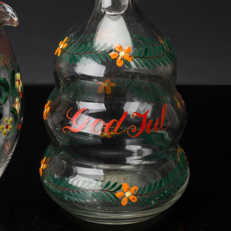 A 21 PIECES GLASS SERVICE 20TH CENTURY.