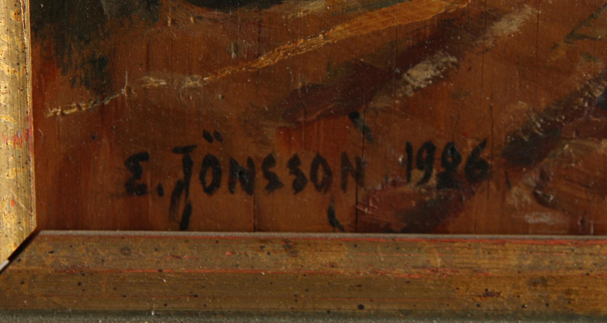 ERIK JÖNSSON, olja på pannå, sign och dat 1926.
