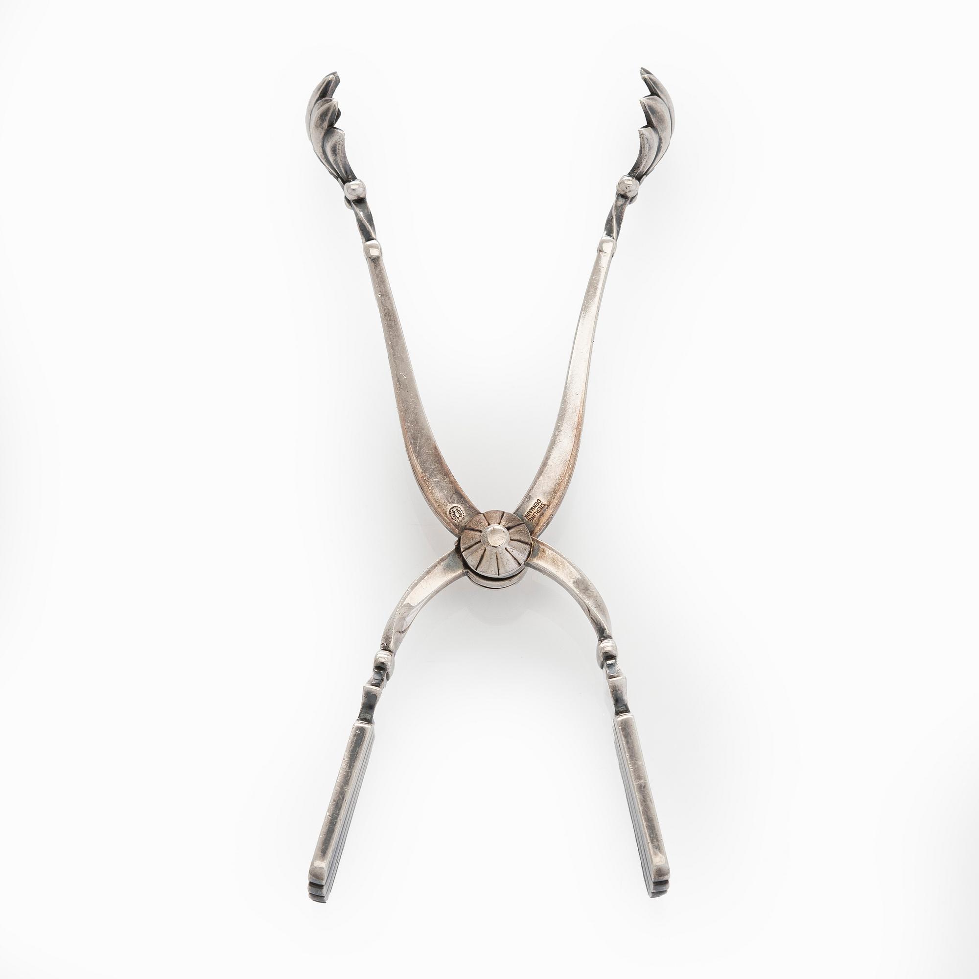 Sterling silver sugar tongs, Georg Jensen, Denmark. After 1945.