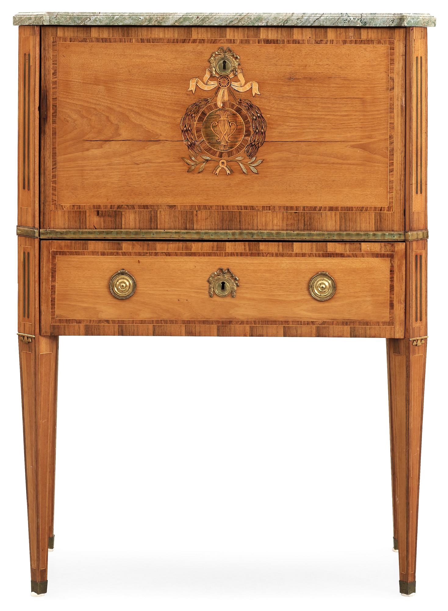 SEKRETÄR. Tillskriven Niklas Korp (mästare i Stockholm 1771). Gustaviansk.