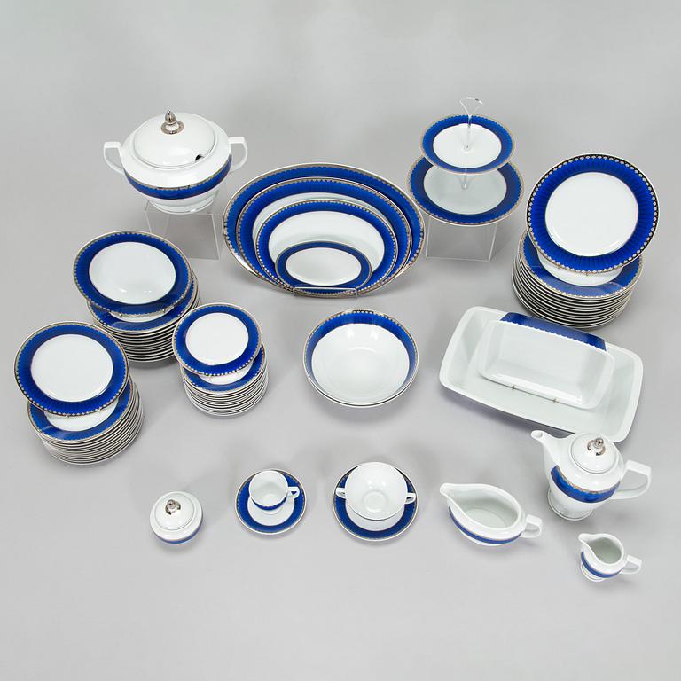 An 86-piece 'Marianne Royal Blue' porcelain dinner service, Christineholm, Millennium series 2000.