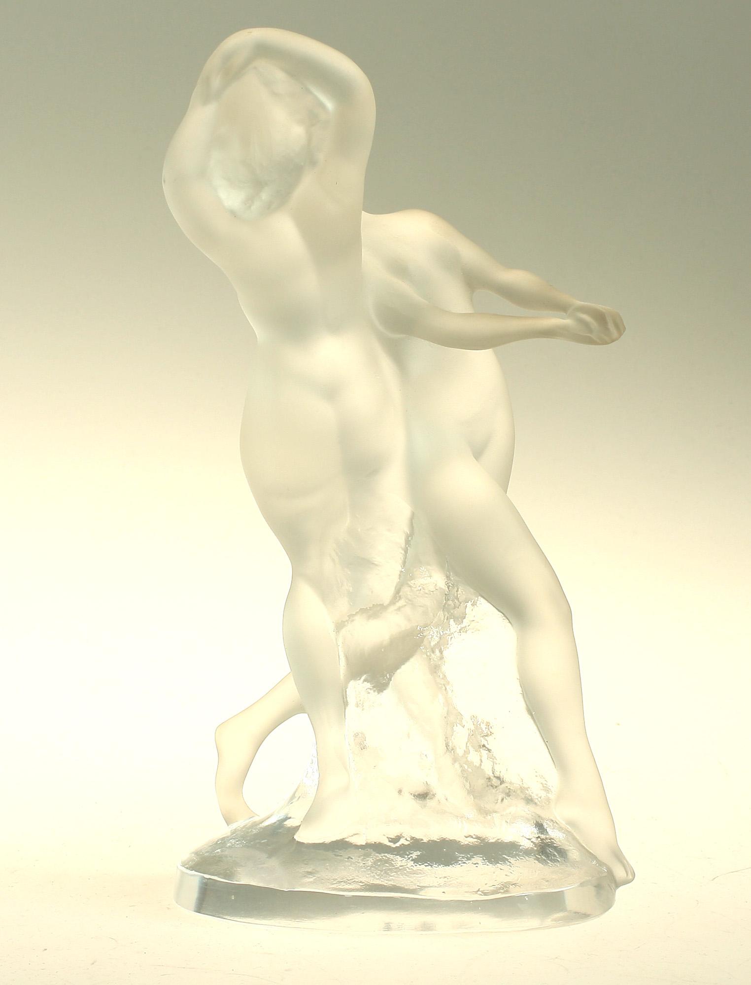 FIGURIN, glas, Lalique, Frankrike, 1900-tal.