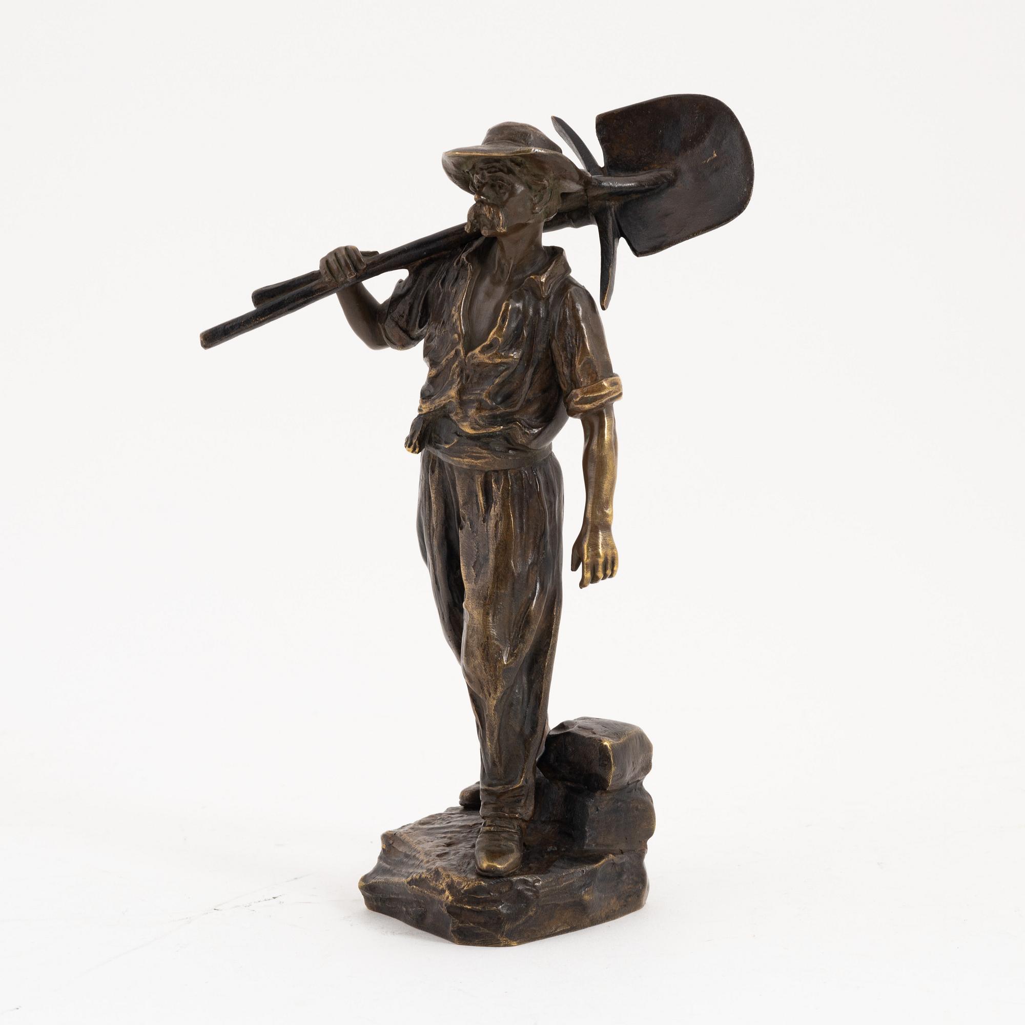 Émile Joseph Carlier, skulptur, brons, signerad. Höjd 21,5 cm.