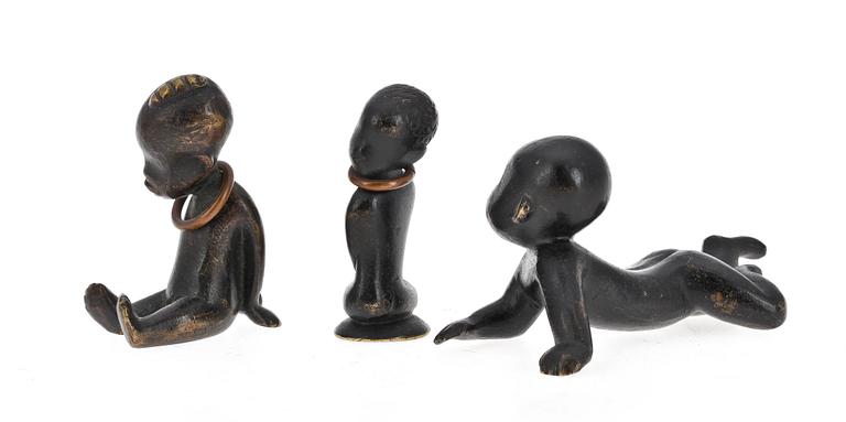 FIGURER, 3st, brons. Hagenauer, Wien, Österrike. 1930-tal.