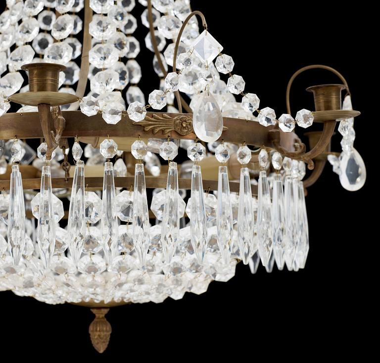 LJUSKRONA, gustaviansk stil, 1900-talets mitt. Höjd ca 60 cm.