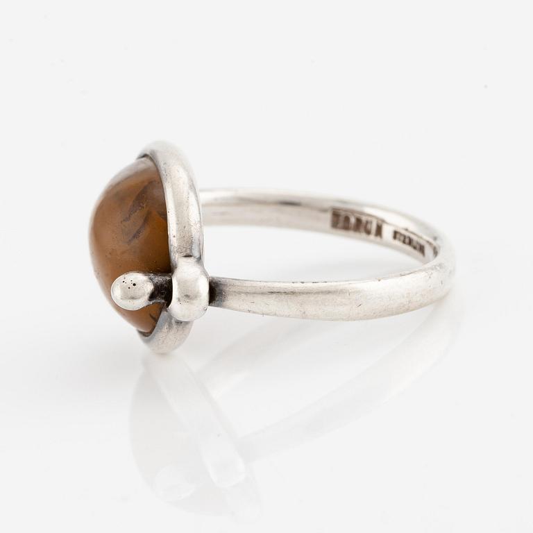 Vivianna Torun Bülow-Hübe, a ring, sterling silver with quartz, Jakarta, Indonesia.