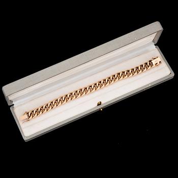 ARMBAND, guld 14 k, Westerback, Helsingfors 1963. Vikt 22,6 g.