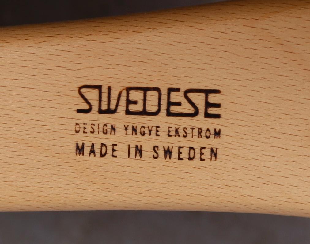 FÅTÖLJ med PALL, "Lamino", Yngve Ekström, Swedese, 1900-talets andra hälft.