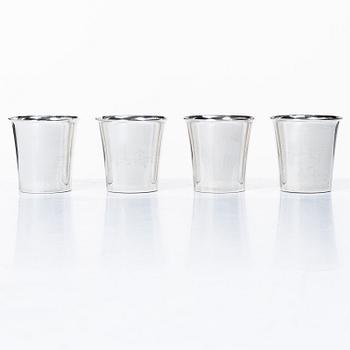 Four silver cups, Ray Urban, Stockholm 1956.