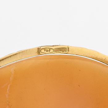 Hänge, 18K guld, snäckskalskamé. Basilio Liverno.