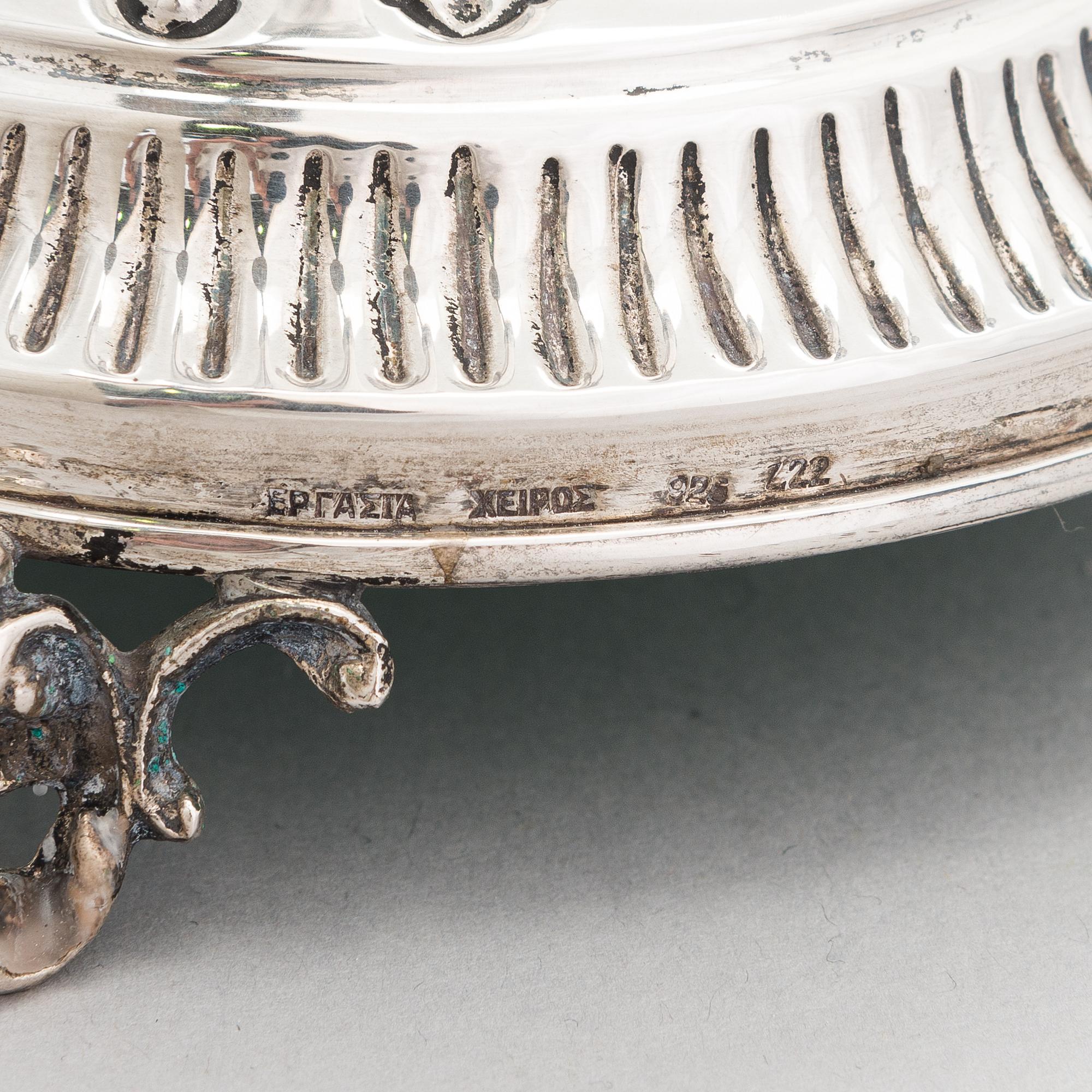 Kandelaber, sterlingsilver, Grekland 1900-talets mitt.