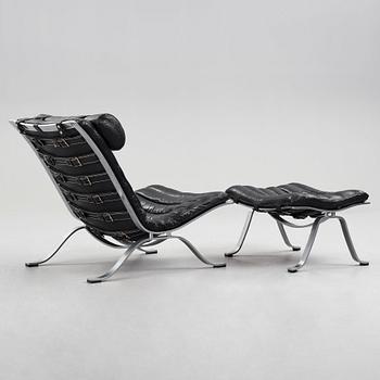 Arne Norell, an "Ari" easy chair and ottoman, Norell Möbel AB, Sweden, post 1966.