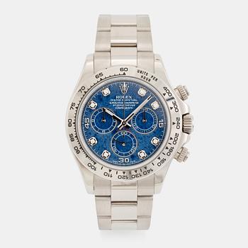 62. Rolex, Cosmograph, Daytona, kronograf, ”Sodalite Dial”, ca 2007.