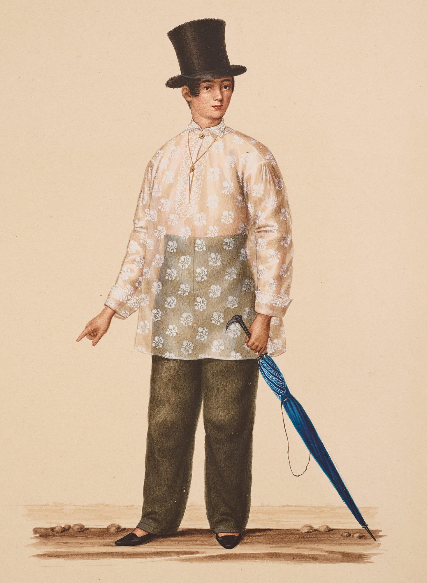 Justiniano Asunción Attributed to, Studies of the people of Manilla, Philippines.