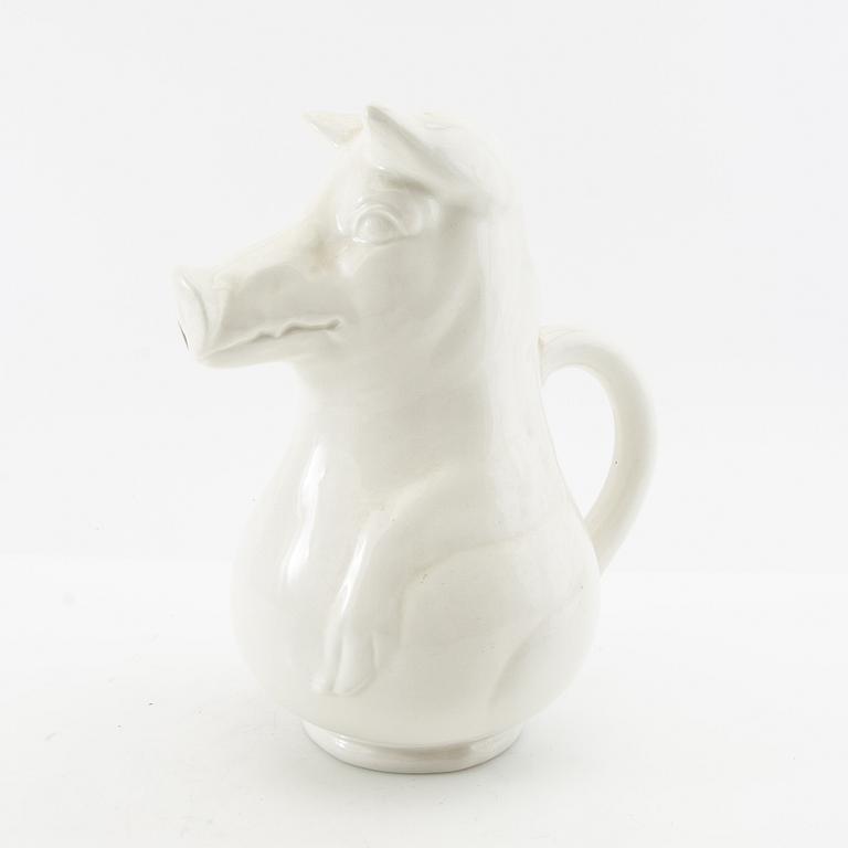 Serving platter and jug, 20th century porcelain.