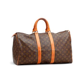 275. LOUIS VUITTON, a monogram canvas weekend bag, "Keepall 45".