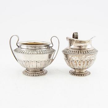 Gustaf Möllenborg mocca service 3 pcs silver Stockholm 1832.