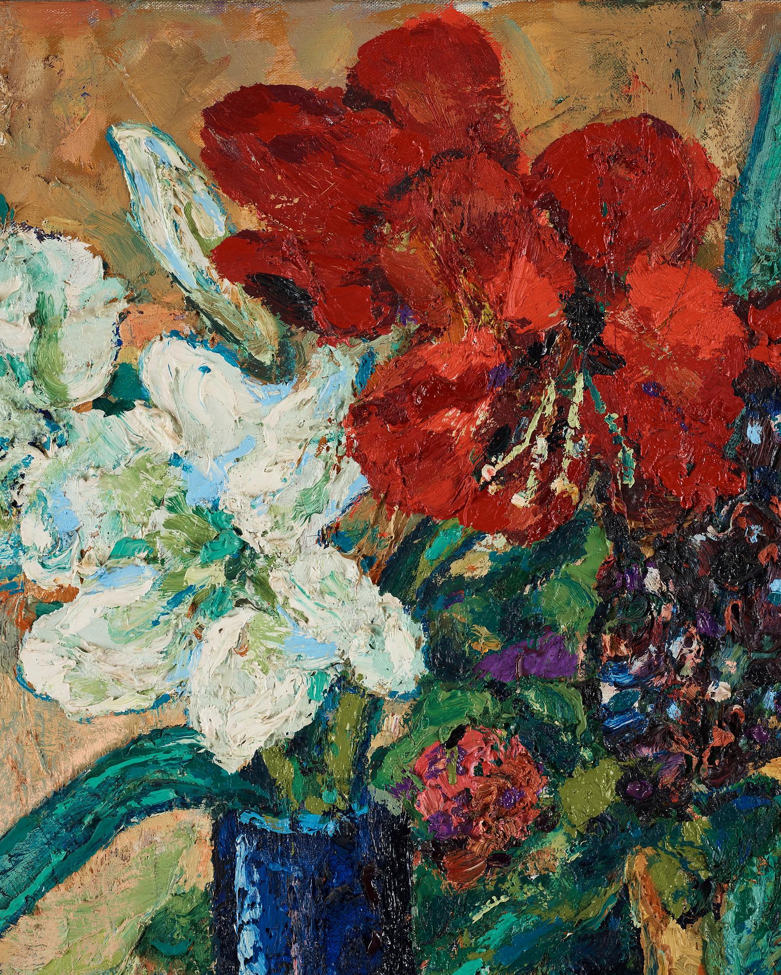 Albin Amelin, Still life with flowers.