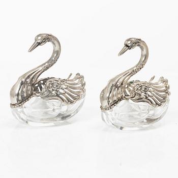 13 pieces of silover for the table, different makers including C.G.Hallberg and GAB, Sweden.